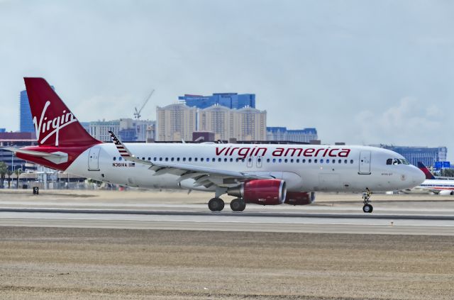 Airbus A320 (N361VA) - N361VA Virgin America Airbus A320-214 - cn 5515br /br /First Flight: March 7, 2013br /br /McCarran International Airport (KLAS)br /Las Vegas, Nevadabr /TDelCorobr /July 12, 2013