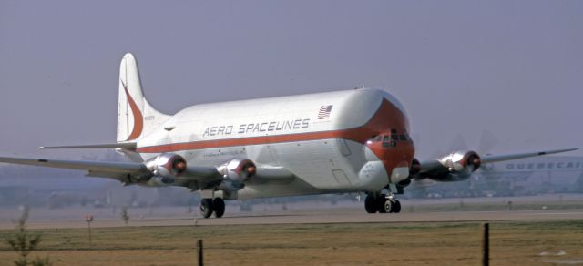 N1037V — - October 1971 - Dorval, Qc [CYUL]  Aero Spacelines Guppy accelerating on runway 06R, destination Europe and then Damascus, Syria.   On board is a complete B707 cockpit for N776TW, which was hijacked on August 28th 1969 and flown to Damasus where the hijackers blew up the cockpit.br /br /I remember that this a/c spent several days in Montreal waiting for the right weather conditions over the North Atlantic as it had to fly low and slow and could not tolerate icing.  Inside was a new cockpit built by Boeing.