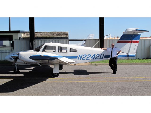 Piper PA-44 Seminole (N2242U) - Captain Bullard with a Piper Seminole he used to train students at FLIGHT SAFETY Academy.