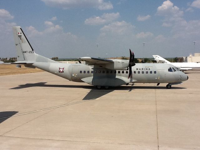 Casa C-295 Persuader (AMT253) - At custom ramp.  Mexicos navy Casa 295