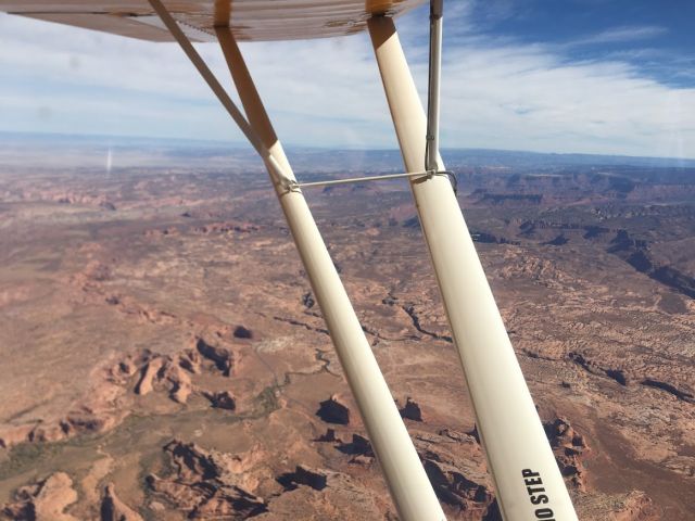 CHAMPION Decathlon (N4775P) - Heading southeast towards Moab, Utah looking northwest over Arches National Park from 11,500 feet