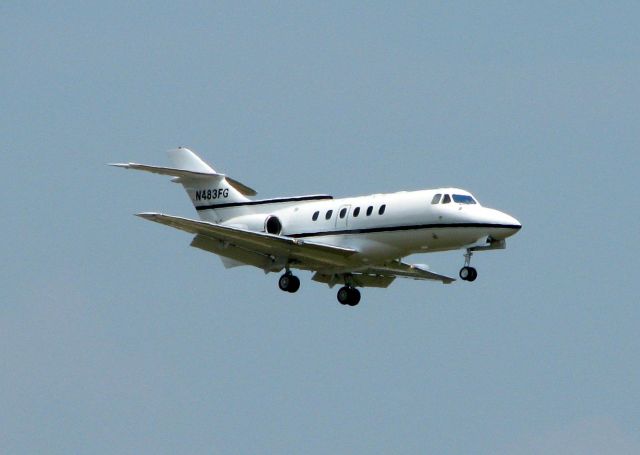 Hawker 800 (N483FG) - At Shreveport Regional. 