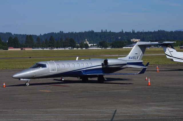 Learjet 45 (N45LV) - Parked on the ramp. Arrived from Denver-Centennial (KAPA/APA) as PRE45. Operated by Precision Aircraft Management.