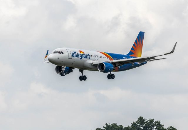 N254NV — - Allegiant 1939 from Eglin-Ft. Walton Beach, FL over the numbers runway 22.