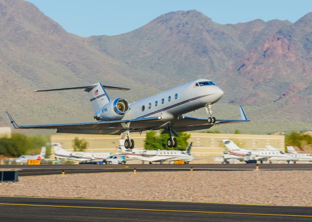 Gulfstream Aerospace Gulfstream IV (N71NE) - This was shot during a beautiful day in January. A Gulfstream IV operated by Pegasus Elite Aviation launches from Scottsdale during one of the many events that occurs during this time in Phoenix.br /br /Thanks for looking. Please vote if you like my work! Thank you!br /br /©Bo Ryan Photography | a rel=nofollow href=http://www.facebook.com/boryanphotowww.facebook.com/boryanphoto/a 