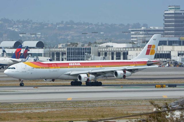 Airbus A340-300 (EC-HGV) - Iberia Airbus A340-313X EC-HGV at LAX on May 3, 2016.