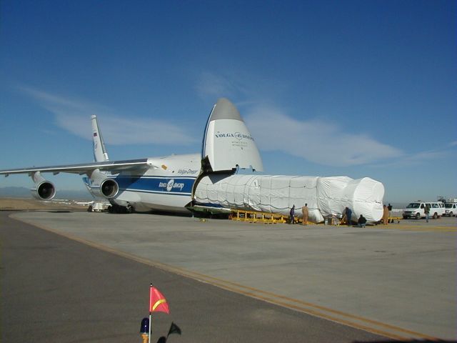 Antonov An-124 Ruslan (RA-82043) - Ever wonder how you get a Rocket from the plant to California or Florida for launch?  This is what we usually saw the An-124s in for, transporting rockets from Sunnyvale, CA, to Denver, CO, for outfitting and from Denver, CO, to either Vandenberg AFB, CA, or Cape Canaveral, FL, for launch.