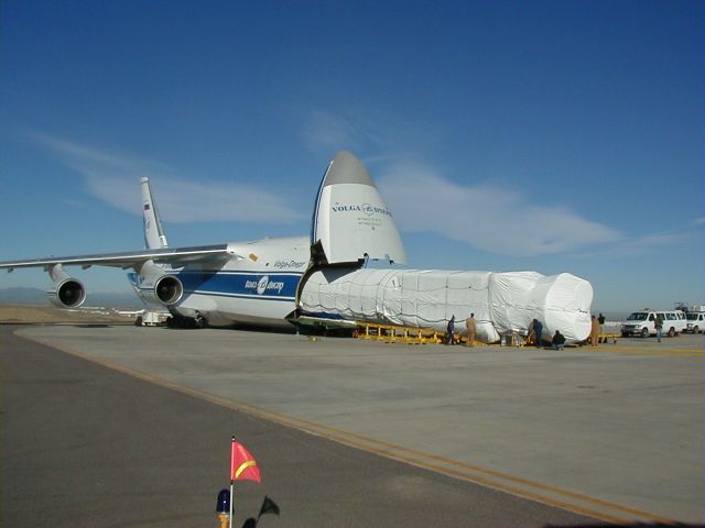 Antonov An-124 Ruslan (RA-82043) - Ever wonder how you get a Rocket from the plant to California or Florida for launch?  This is what we usually saw the An-124s in for, transporting rockets from Sunnyvale, CA, to Denver, CO, for outfitting and from Denver, CO, to either Vandenberg AFB, CA, or Cape Canaveral, FL, for launch.