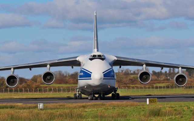 Antonov An-124 Ruslan (RA-82046) - volga-dnepr an124-100 ra-82046 turning off the runway at shannon 23/2/16.