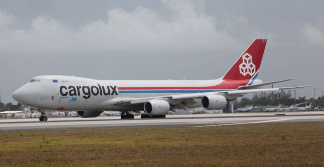 BOEING 747-8 (LX-VCI) - It was pretty amazing to see two B-747 take off within 5 minutes. 04/22/18