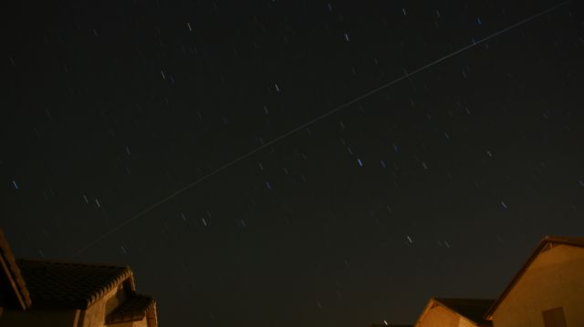 ISS — - International Space Station flying over Maricopa, AZ the night of Oct 9, 2012.