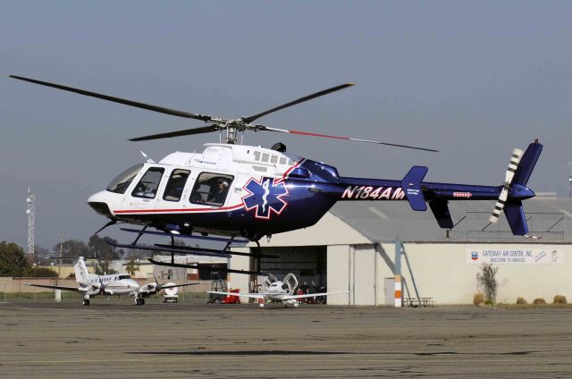 Bell 407 (N184AM) - Medi Flight helicopter at the Merced Regional Airport