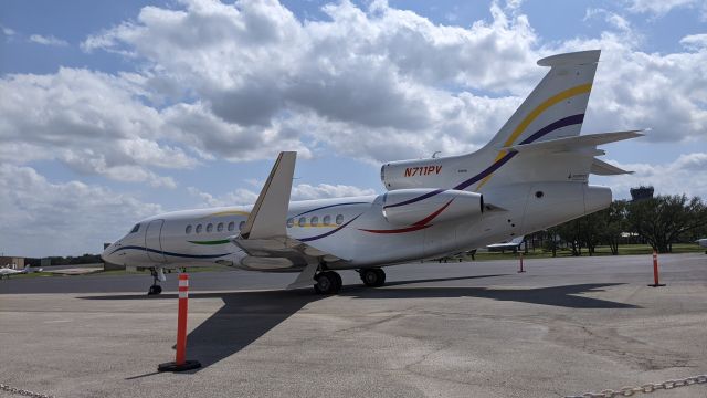 Dassault Falcon 7X (N711PV) - Dassault Falcon 7X.br /taken from ATP flight school parking lot.