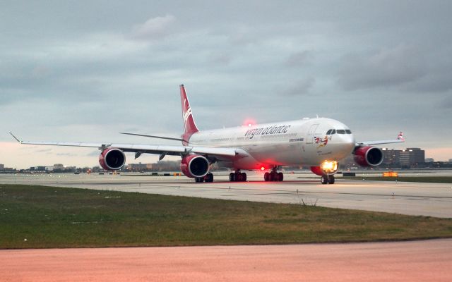 Airbus A340-600 (G-VFIZ) - Taxiing on P towards R-8R