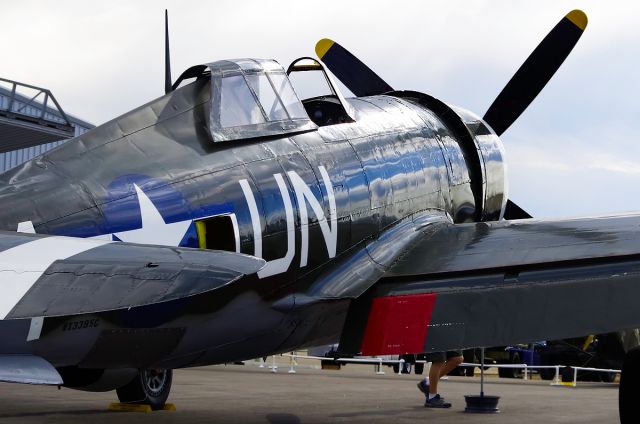 REPUBLIC Thunderbolt (NX3395G) - P-47 Sprit of Atlantic City sitting pretty at the WAMs Warbird Roundup last year!