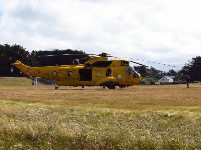 Sikorsky Sea King (XZ585) - In the Falklands, the Royal Air Force Sea King lands on the school football field, as it's the closest landing point to the hospital!