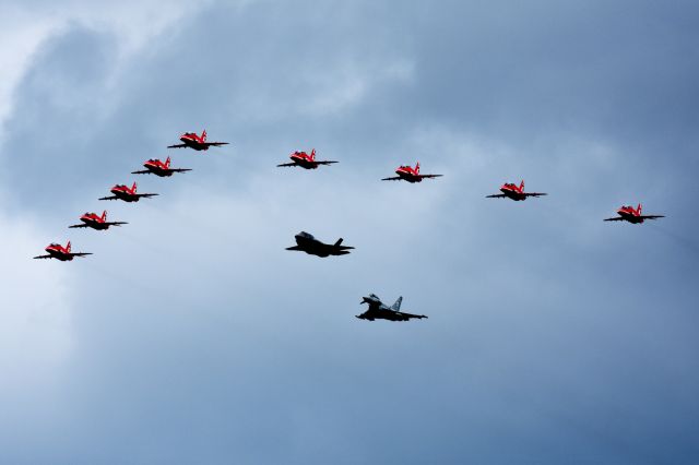 Boeing Goshawk — - Royal International Air Tattoo 2016br /Red Arrows with F-35B and Typhoon