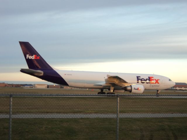 N691FE — - Dusk at KFAR (Fargo) watching the newly arrived Airbus 306 Heavy.