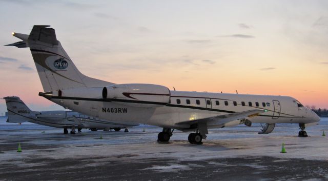 Embraer ERJ-135 (N403RW) - BEAUTIFUL sunset view of a RVR Air Charters E135 at BUF!!!!!!!!!!!!!!!!!!!!!!!!!! Formerly operated by American Eagle.