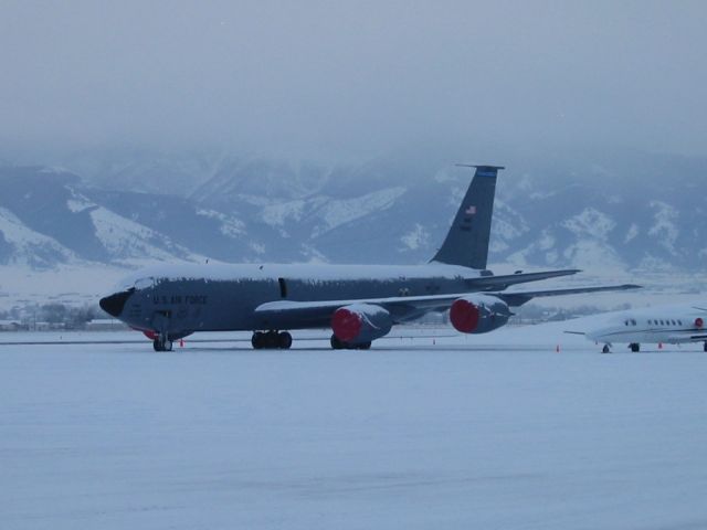 — — - KC-135 after a night of heavy snow.