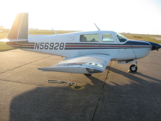 Mooney M-20 (N56928) - Tying down after some Thanksgiving flying