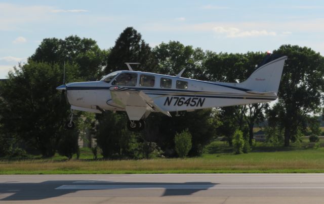 Beechcraft Bonanza (36) (N7645N) - Landing at 1K1 July 2020