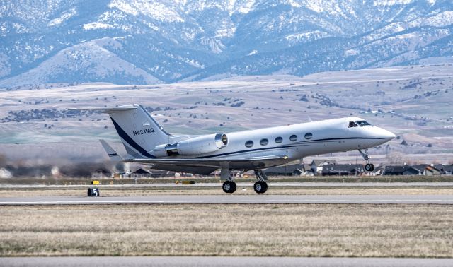 Gulfstream Aerospace Gulfstream 3 (N921MG) - Classic Gulfstream departing KBZN March 2022