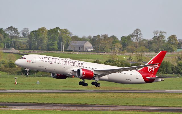 Boeing 787-9 Dreamliner (G-VDIA) - virgin b787-9 g-vdia dep shannon after maintenance with lufthansa technik 26/4/19.