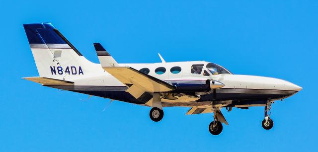 Cessna Chancellor (N84DA) - N84DA 1980 Cessna 414A Chancellor s/n 414A0519 - North Las Vegas Airport IATA: VGT, ICAO: KVGT, VGTbr /Photo: Tomas Del Corobr /April 22, 2011