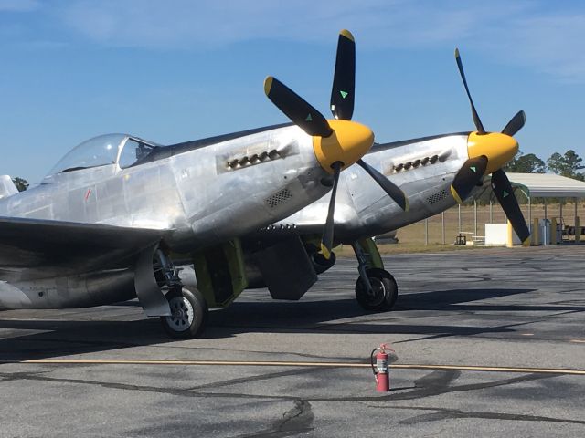 — — - Tom Reilly's NAA XP-82 waiting for another flight.