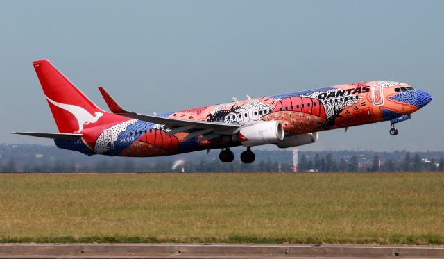 Boeing 737-800 (VH-VXB) - "Yananyi Dreaming" Lifting Off From 34R