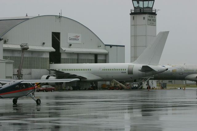 Boeing 757-200 (N566AN) - KPAE - Boeing 757 being converted to a freighter at BF Goodrich at Everett,WA . cn:24566/255. Phot taken July 2005.