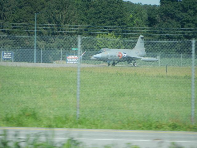 Canadair CL-201 Starfighter (60813) - A F-104 Starfighter On Display At Easton Newnam Field, I Took This While We Were Driving En-Route To Ocean City, We Drive By KESN, And I Noticed A Old Fighter, So Obvisally I Take A Picture! :D