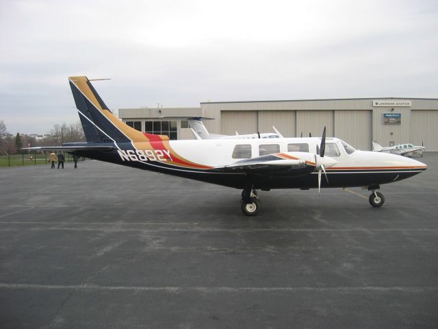 N6892Y — - 1983 Aerostar 602-P with a very colorful swish paint scheme.