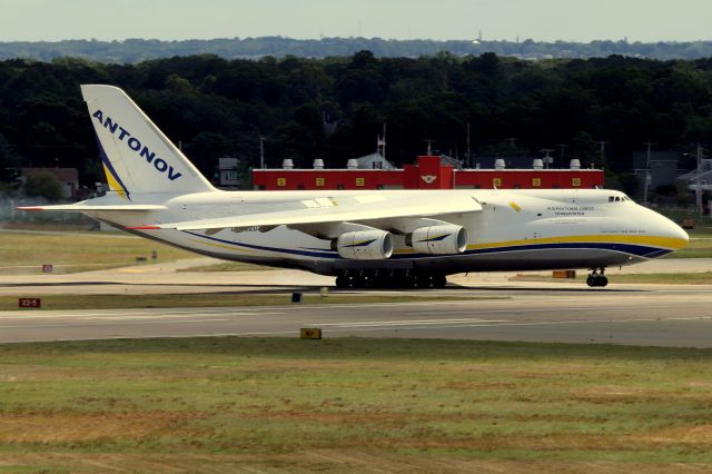 Antonov An-12 (UR-82072) - 'Alpha Delta Bravo 314 Foxtrot' arriving from Minneapolis to transport the 'American Magic' sailboat, which will be competing in the America's Cup race in New Zealand next March