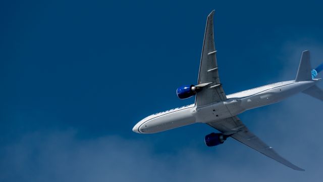 BOEING 777-300ER (N2749U) - United B77W and Karl the Fog spicing things up at SF Fleet Week 2023.