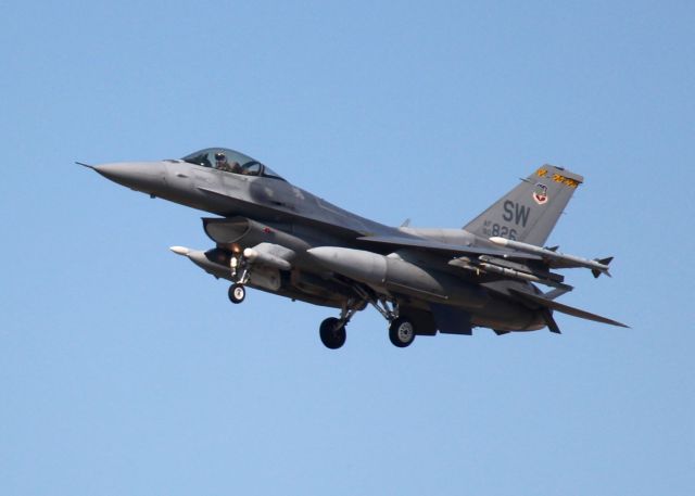 Lockheed F-16 Fighting Falcon (90-0826) - At Barksdale Air Force Base. 