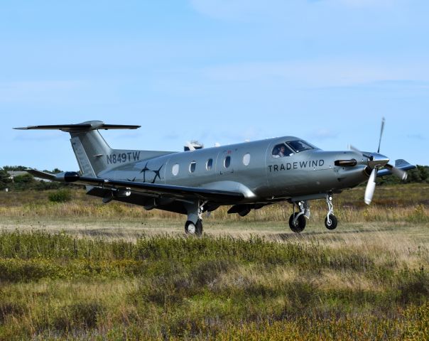 Pilatus PC-12 (N849TW) - Goodspeed 849 taking off from runway 21 at Katama heading to KIAD.  