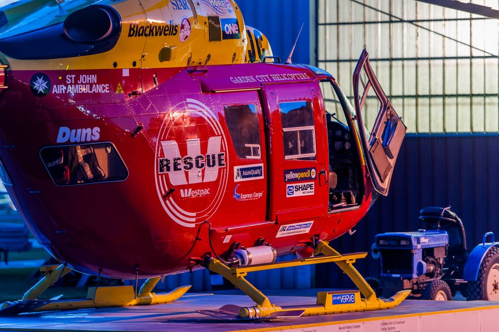 ZK-HJC — - On the pad at Garden City Helicopters, cooling down. Waiting for the next mission.