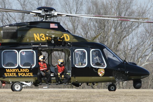 BELL-AGUSTA AB-139 (N384MD) - March 10, 2021 - preparing to take off for hoist training 