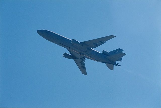— — - KC-10 departing KAFW after an air show