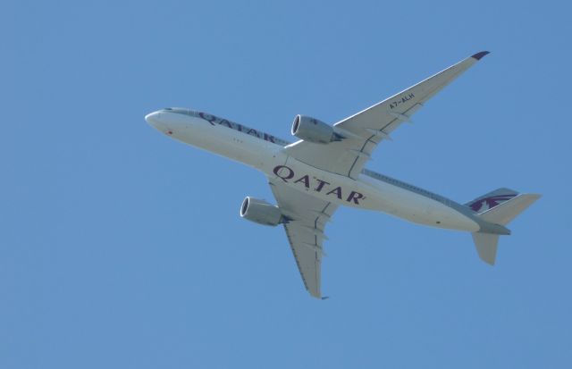 Airbus A350-900 (A7-ALH) - Shown here is an Qatar Airbus A350-900 a couple moments after departing on there 13 hour flight in the Summer of 2016.