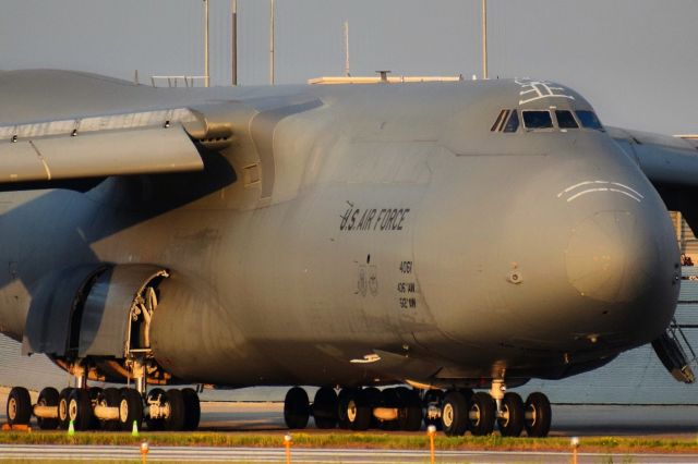 LOCKHEED C-5 Super Galaxy (84-0061) - 84-0061 is a Lockheed C-5M Super Galaxy operated by the 9th Airlift Squadron out of Dover AFB, pictured here on the hardstand at the Buffalo Niagara International Airportbr /br /** Photo Taken June 20th 2021 **