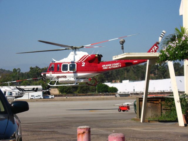 Bell 412 (N241FA) - Orange County Fire Authority chopper lifting off from Fullerton