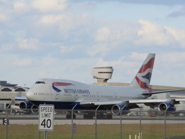 Boeing 747-400 (G-CIVG) - Spooled up and ready to go!