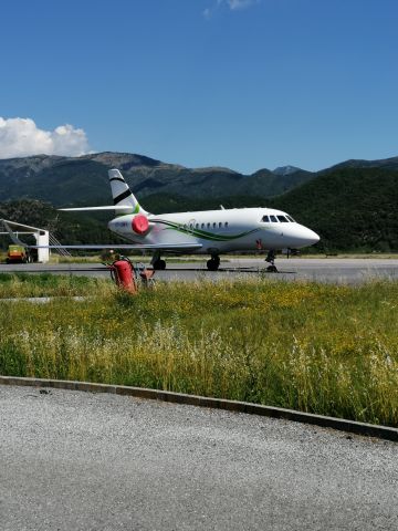 Dassault Falcon 2000 (OY-GWK) - Villanova d'Albenga airport 