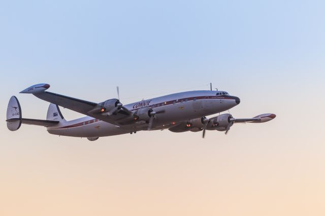 VH-EAG — - "Connie" the HARS Lockheed C-121 Super Constellation flying at the Avalon International Airshow in 2017.