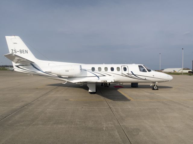 Cessna Citation II (ZS-BEN) - Arrival after a ferry flight from South Africa. 10 APR 2017.