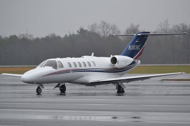 Cessna Citation CJ2+ (N369KL) - VTC 27 LLC on a rainy day at JQF - 3/1/18