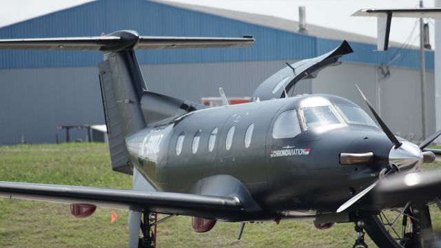 Pilatus PC-12 (C-GMQZ) - Pilatus from Chrono Aviation at Rimouskis airport.